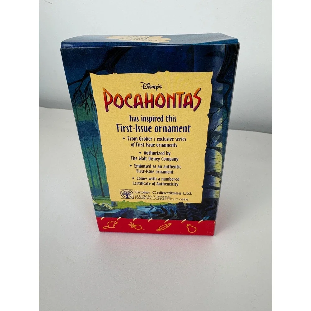Disney Pocahontas Meeko Raccoon Wreath‎ Ornament Grolier First Issue 1995 Boxed